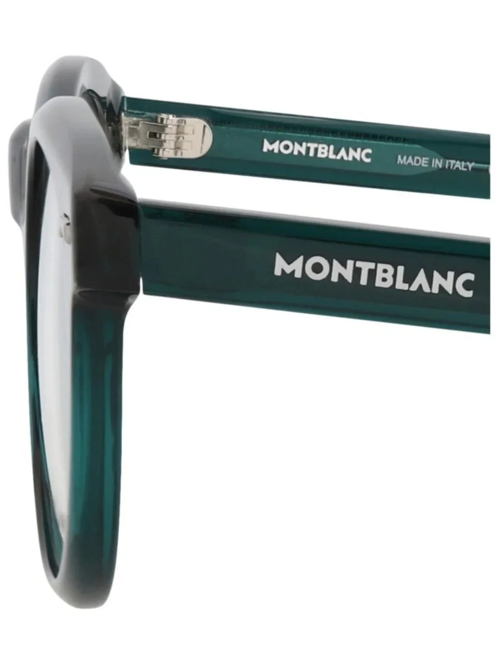New Montblanc Women's Eyeglasses Round Oval Acetate Frame Mens Green Green